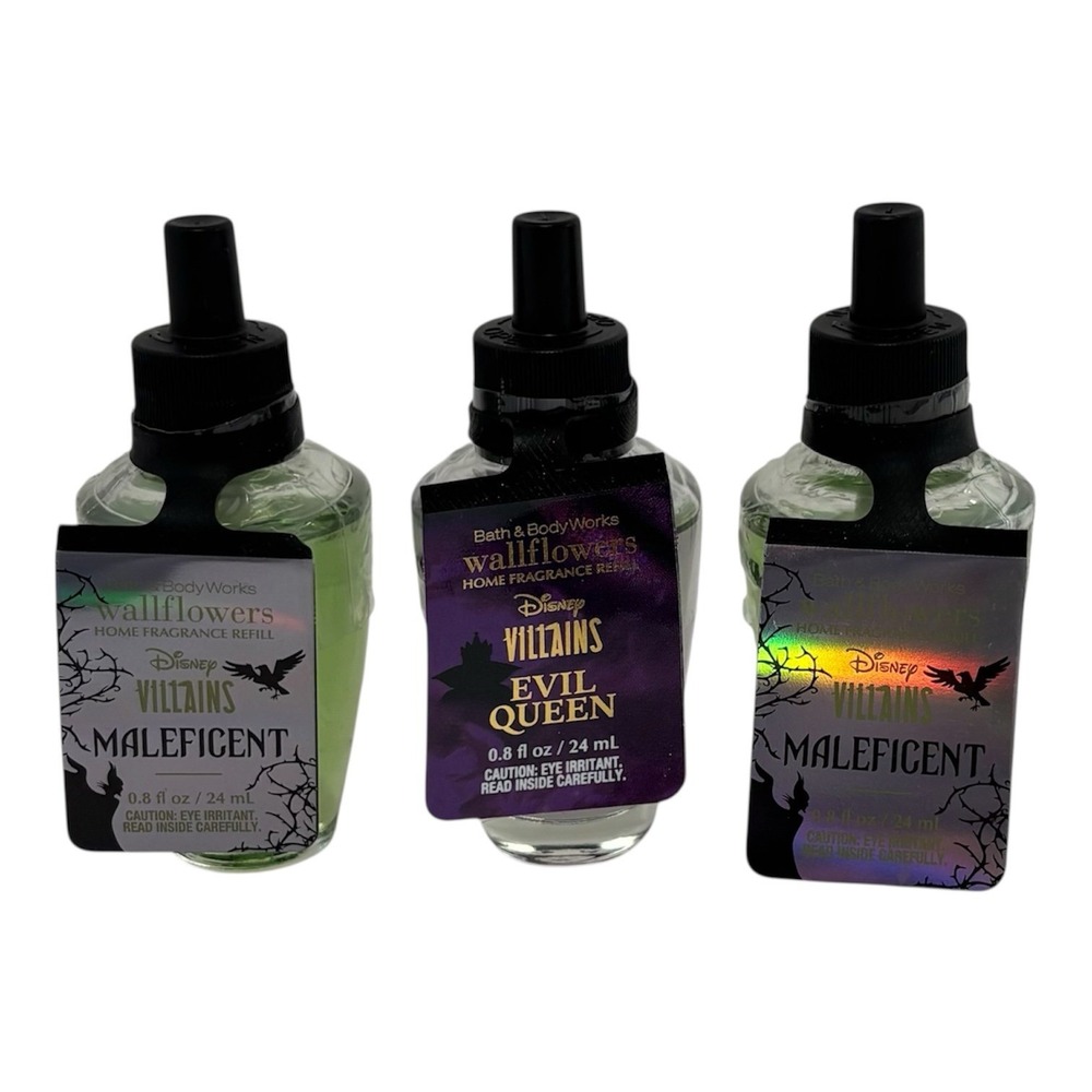 Bath & Body Works Disney Villains Wallflowers Set Maleficent Evil Queen 3 Pack